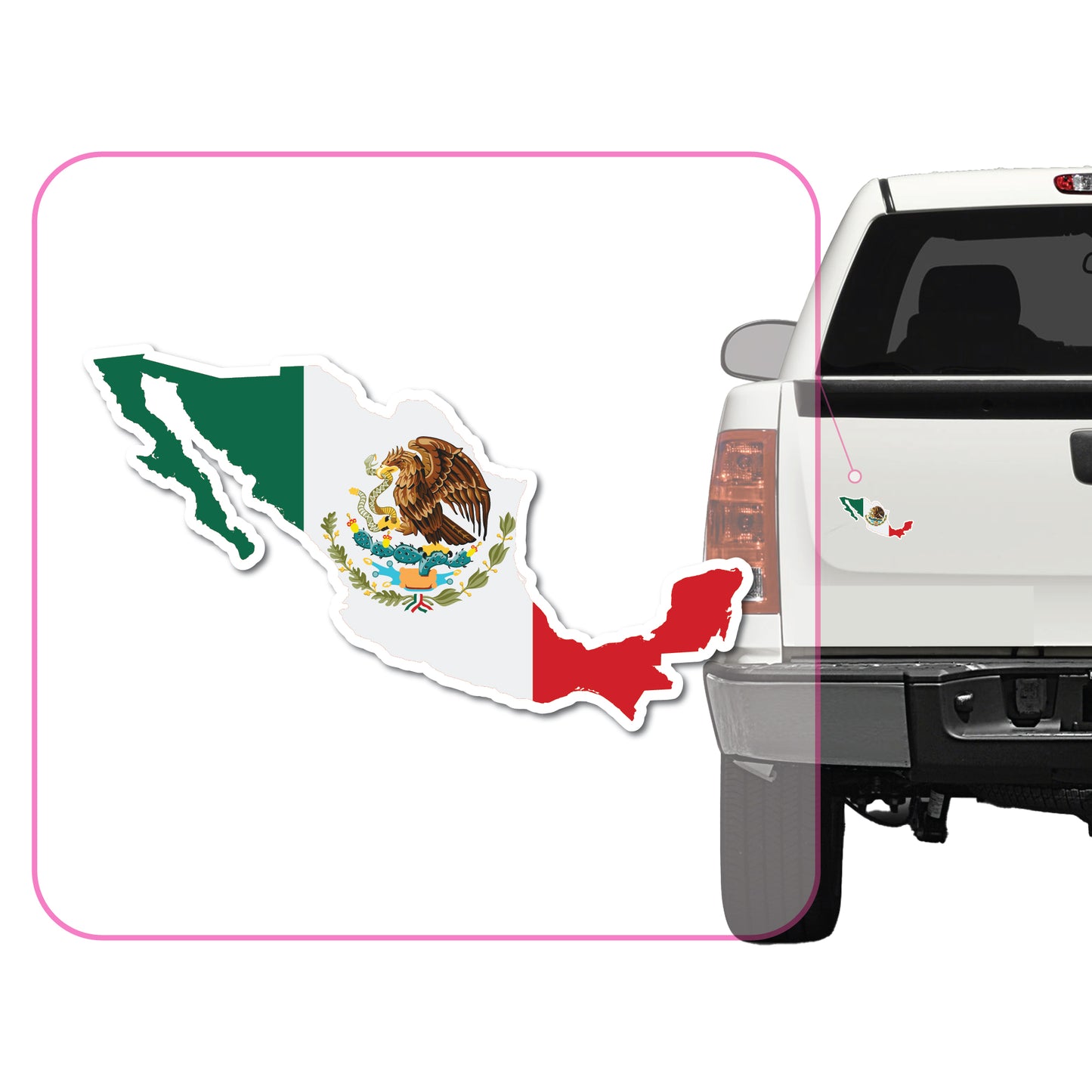 Mexico Flag Vinyl Decal Sticker for Car, Laptop, Tumbler and more # A018353-9.5" x 11.5"