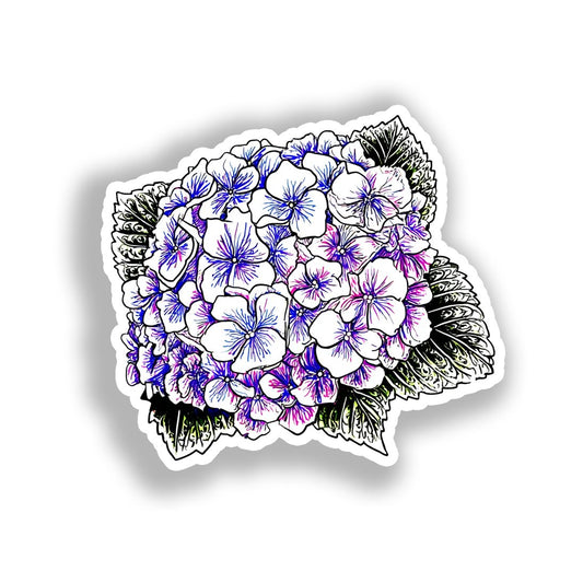 Hydragea Flower Vinyl Decal Sticker for Car, Laptop, Tumbler and more # A019484-4" x 4"