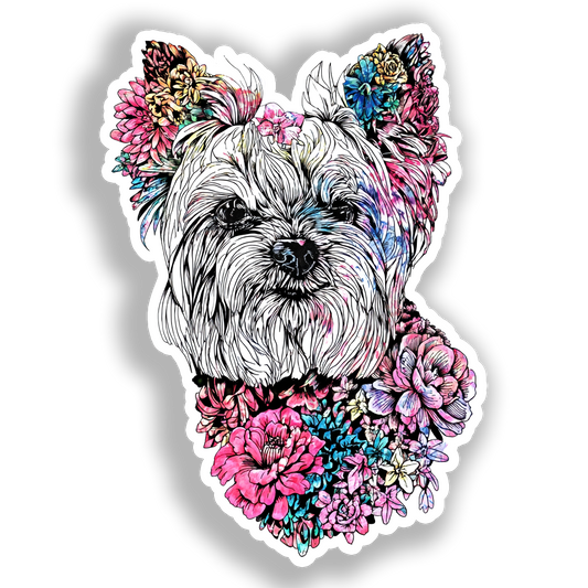 Yorkshire Terrier Dog Vinyl Decal Sticker for Car, Laptop, Tumbler and more # A017140-4" x 4"
