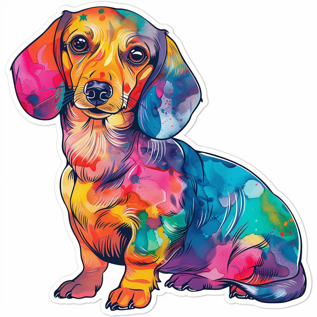 Dachshund Dog Vinyl Decal Sticker for Car, Laptop, Tumbler and more # F013028
