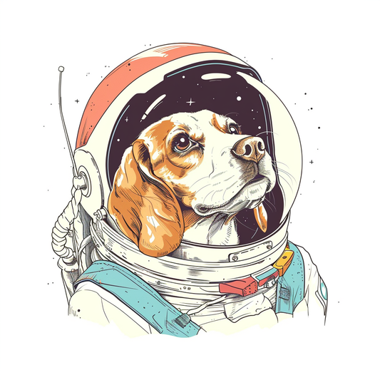 Beagle dog astronaut Vinyl Decal Sticker for Car, Laptop, Tumbler and more # F011877
