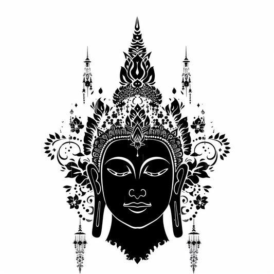 Buddha majestic Expressive surreal Vinyl Decal Sticker for Car, Laptop, Tumbler and more # F016935