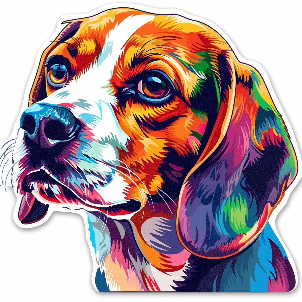 Beagle dog Vinyl Decal Sticker for Car, Laptop, Tumbler and more # F012085