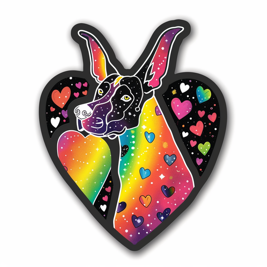 Great Dane Dog Expressive surreal Vinyl Decal Sticker for Car, Laptop, Tumbler and more # F022776