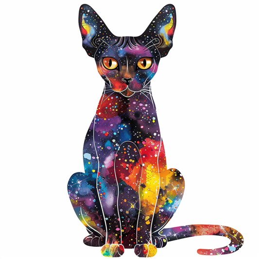 Abyssinian Cat astronaut majestic Expressive surreal Vinyl Decal Sticker for Car, Laptop, Tumbler and more # F021207-4" x 4"