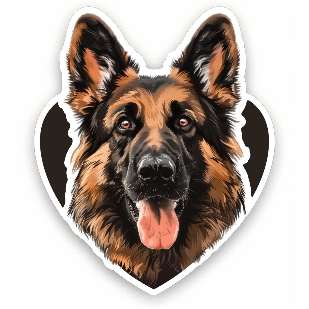 German Shepherd Dog Vinyl Decal Sticker for Car, Laptop, Tumbler and more # F011345