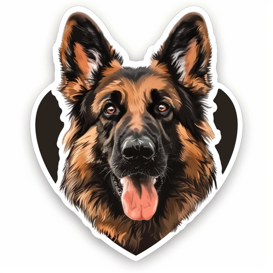 German Shepherd Dog Vinyl Decal Sticker for Car, Laptop, Tumbler and more # F011345