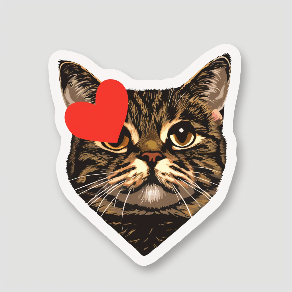 American Shorthair Cat majestic Expressive surreal Vinyl Decal Sticker for Car, Laptop, Tumbler and more # F018912