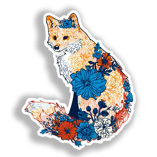 Fox Vinyl Decal Sticker for Car, Laptop, Tumbler and more # A019123-4" x 4"