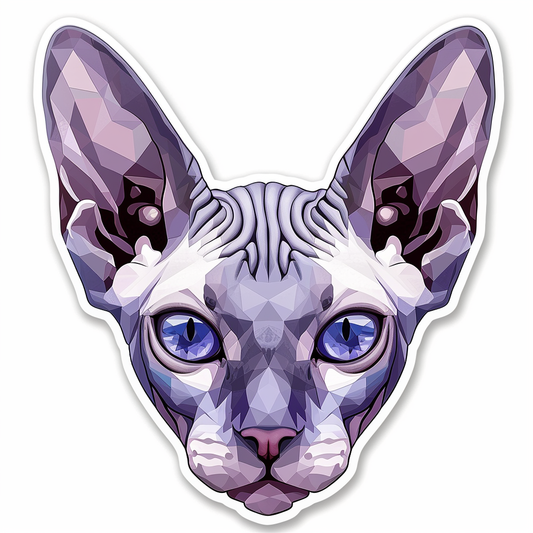 Sphynx Cat Vinyl Decal Sticker for Car, Laptop, Tumbler and more # F010020