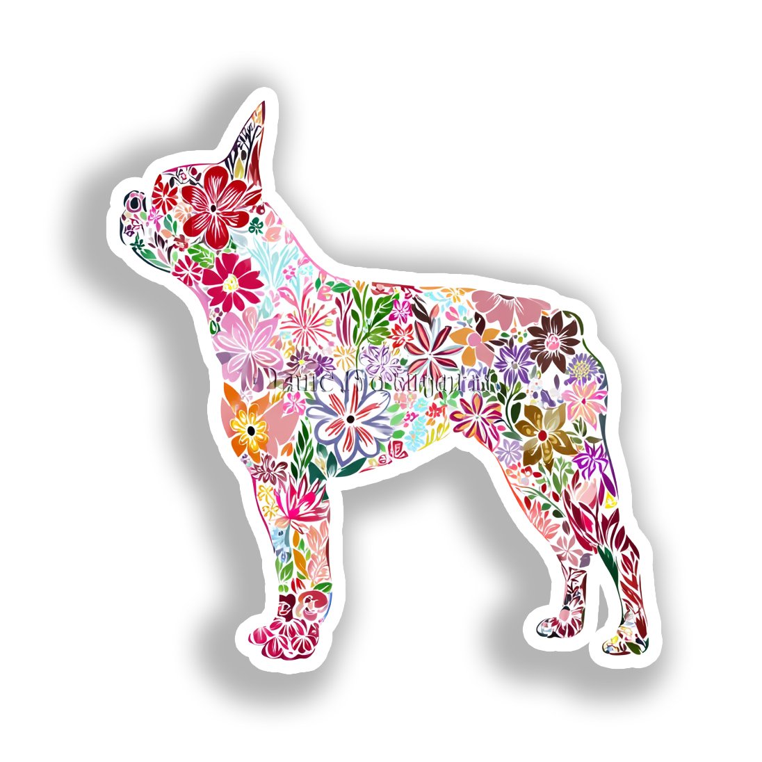 Boston Terrier Dog Vinyl Decal Sticker for Car, Laptop, Tumbler and more # A018982-4" x 4"