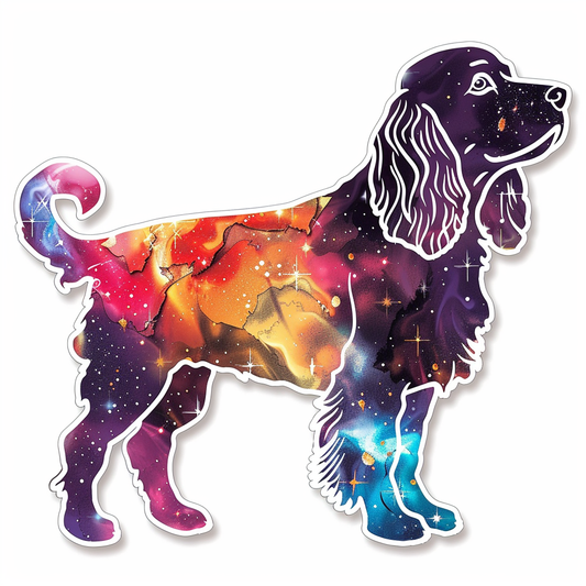 Cocker Spaniel Dog majestic Expressive surreal Vinyl Decal Sticker for Car, Laptop, Tumbler and more # F020343-4" x 4"
