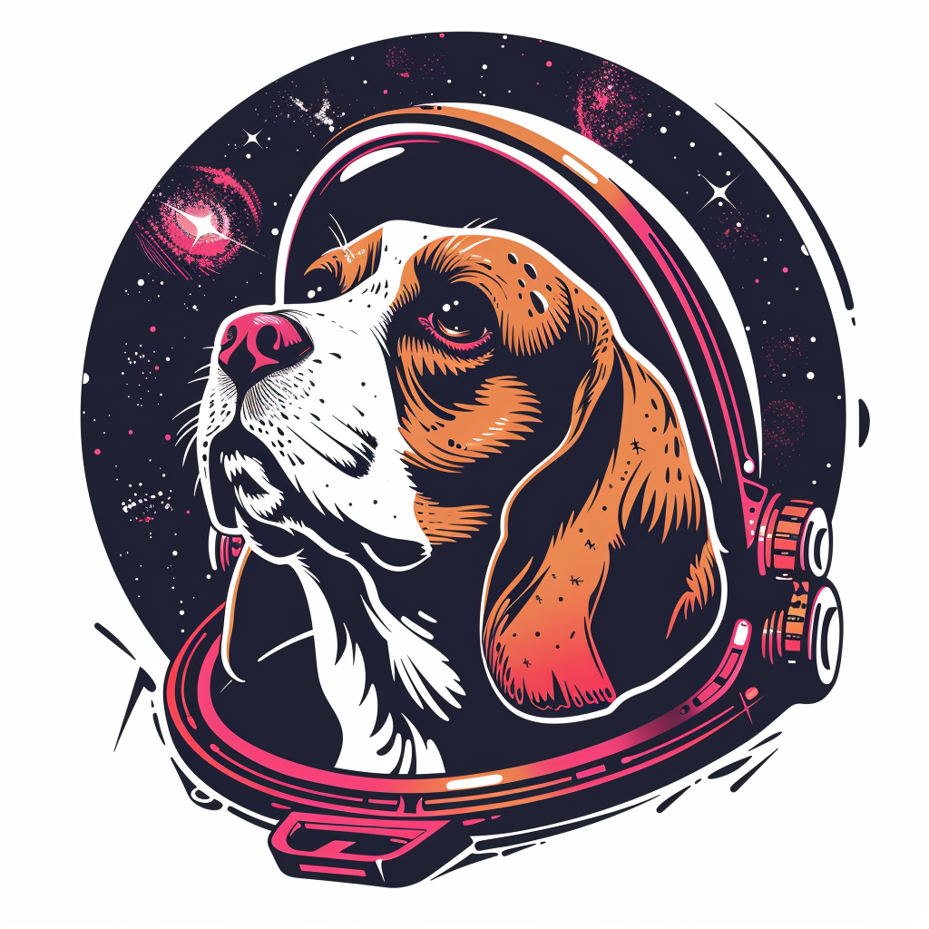 Beagle dog astronaut Vinyl Decal Sticker for Car, Laptop, Tumbler and more # F011974