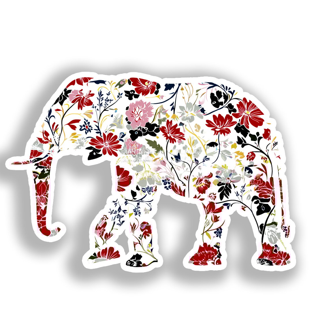 Elephant Vinyl Decal Sticker for Car, Laptop, Tumbler and more # A018552-4" x 4"