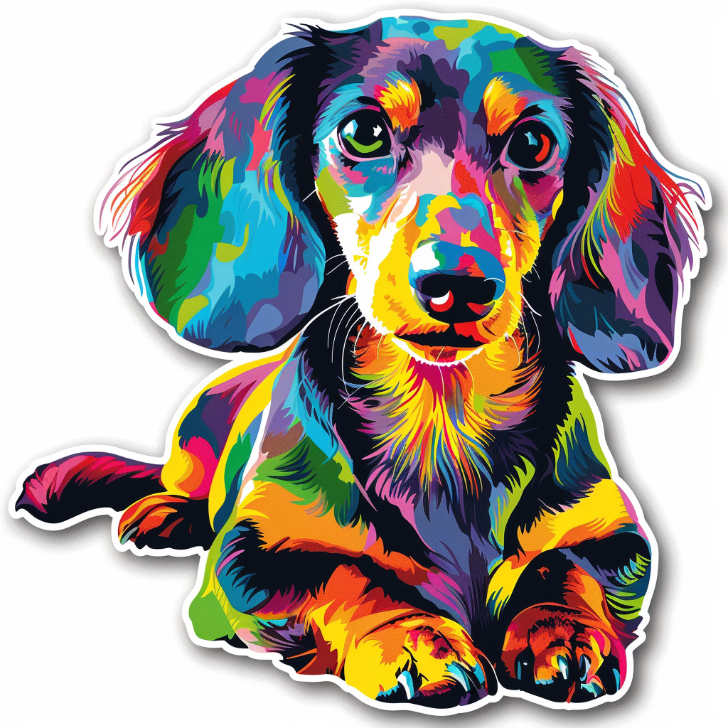 Dachshund Dog Heartcore Vinyl Decal Sticker for Car, Laptop, Tumbler and more # F012835