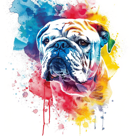 Bulldog Dog majestic Expressive surreal Vinyl Decal Sticker for Car, Laptop, Tumbler and more # F017393