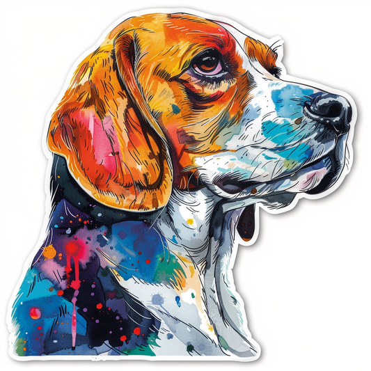 Beagle dog Vinyl Decal Sticker for Car, Laptop, Tumbler and more # F012081