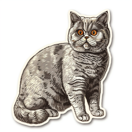 British Shorthair cat Vinyl Decal Sticker for Car, Laptop, Tumbler and more # F07798