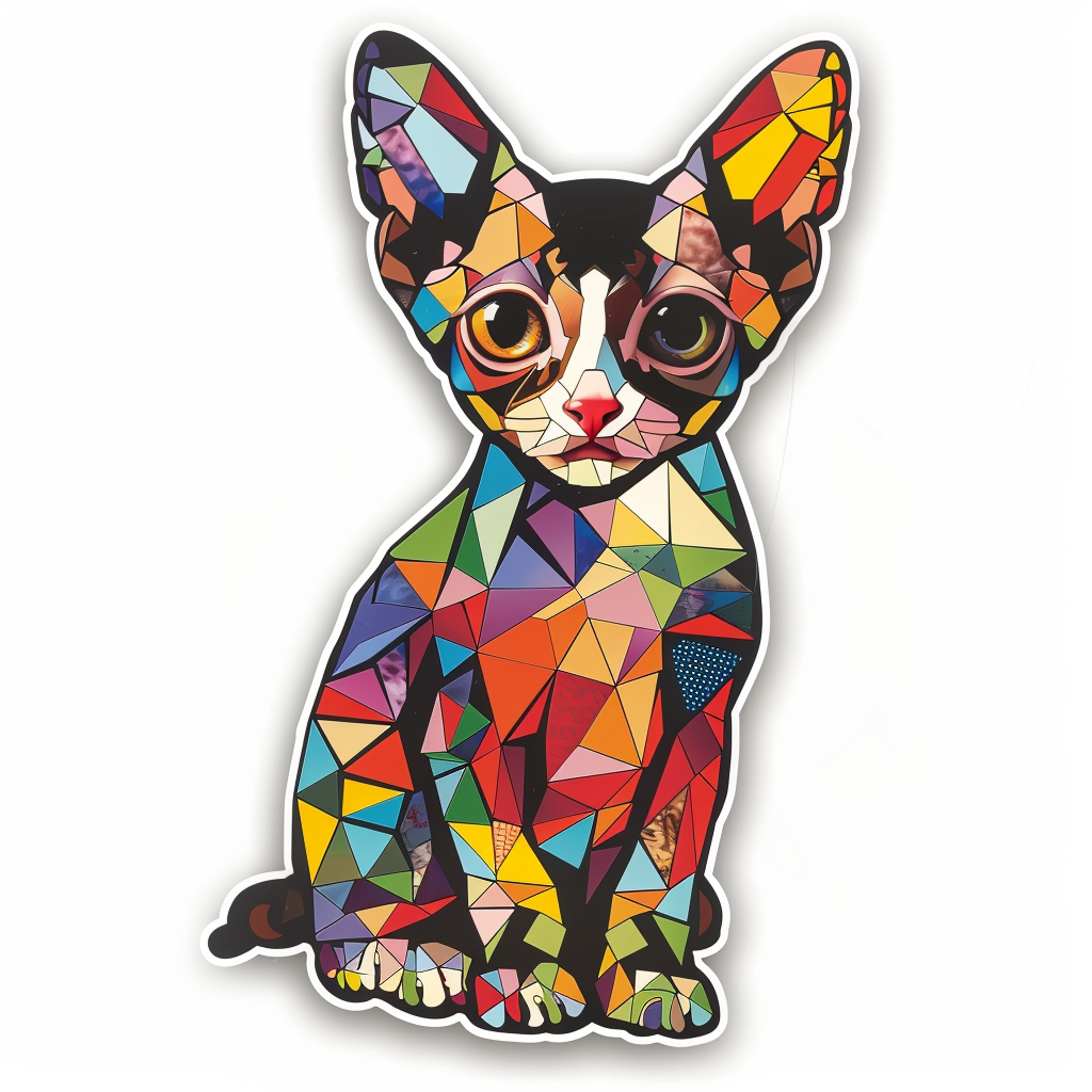 Devon Rex Cat Vinyl Decal Sticker for Car, Laptop, Tumbler and more # F09793