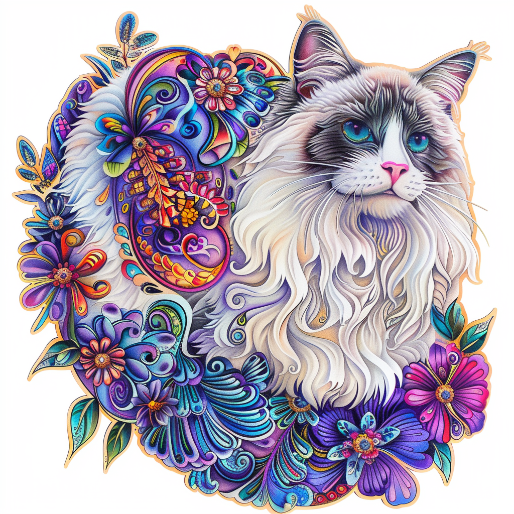 Ragdoll Cat Vinyl Decal Sticker for Car, Laptop, Tumbler and more # F07956