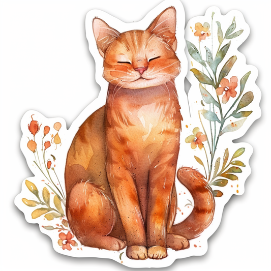 Abyssinian Cat astronaut majestic Expressive surreal Vinyl Decal Sticker for Car, Laptop, Tumbler and more # F021295-4" x 4"