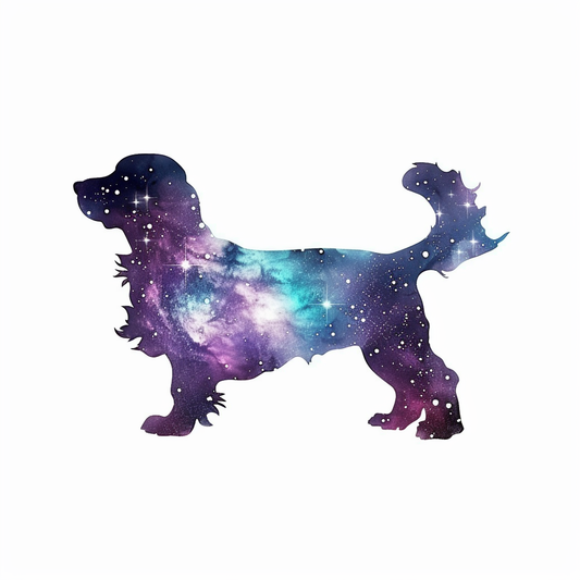 Cocker Spaniel Dog majestic Expressive surreal Vinyl Decal Sticker for Car, Laptop, Tumbler and more # F020368-4" x 4"