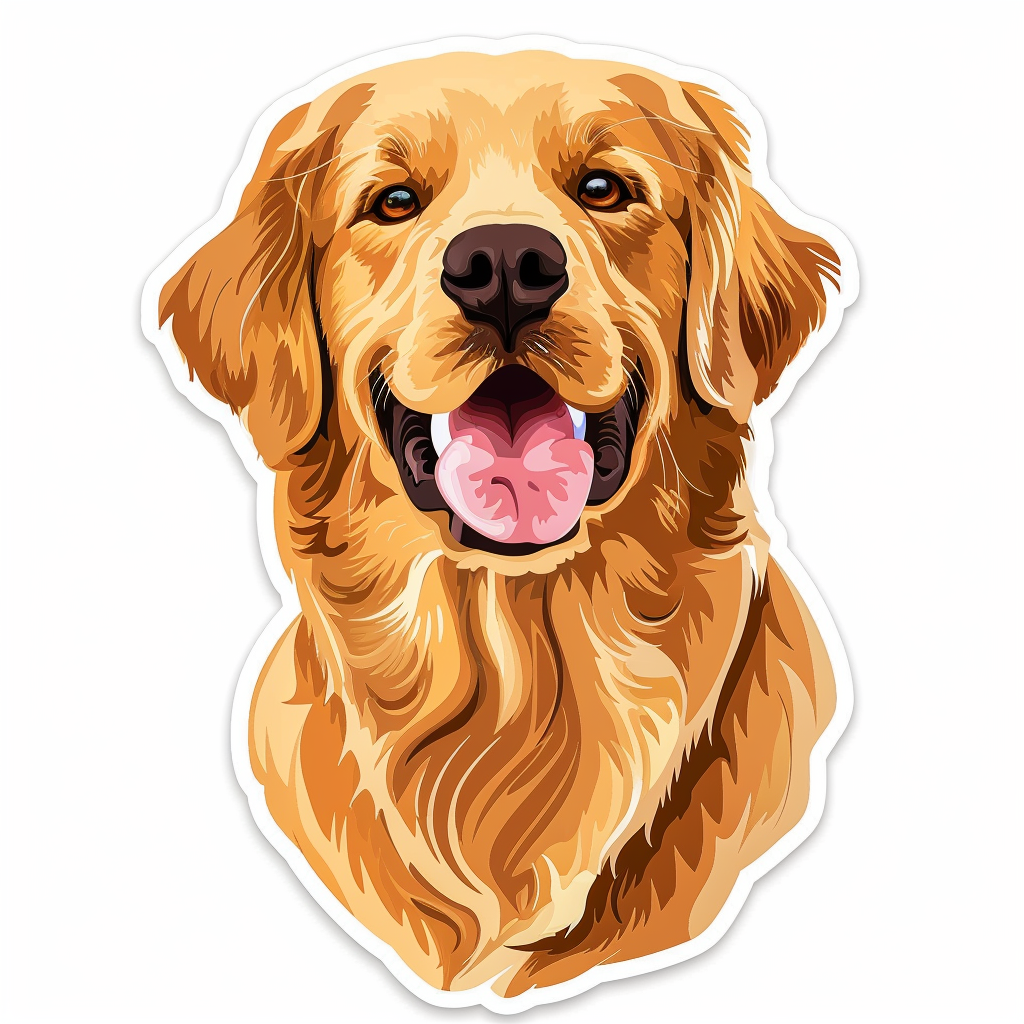 Golden Retriever Dog Vinyl Decal Sticker for Car, Laptop, Tumbler and more # F07158