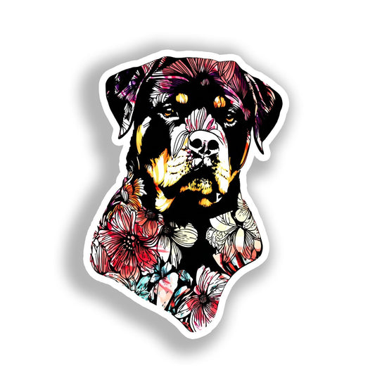 Rottweiler Dog Vinyl Decal Sticker for Car, Laptop, Tumbler and more # A018030-4" x 4"