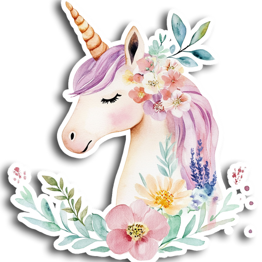 Unicorn Vinyl Decal Sticker for Car, Laptop, Tumbler and more # A017032-4" x 4"