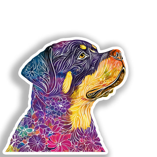 Rottweiler Dog Vinyl Decal Sticker for Car, Laptop, Tumbler and more # A018241-4" x 4"