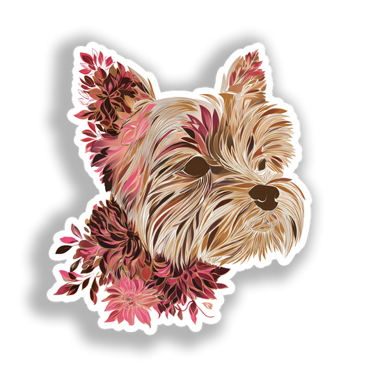 Yorkshire Terrier Dog Vinyl Decal Sticker for Car, Laptop, Tumbler and more # A017096-4" x 4"