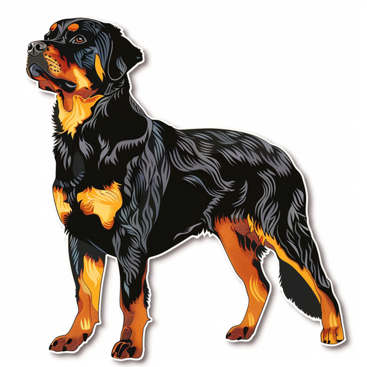 Rottweiler Dog Vinyl Decal Sticker for Car, Laptop, Tumbler and more # F07472