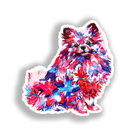 Pomeranian Dog Vinyl Decal Sticker for Car, Laptop, Tumbler and more # A017294-4" x 4"