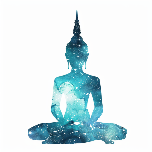 Buddha galaxy majestic Expressive surreal Vinyl Decal Sticker for Car, Laptop, Tumbler and more # F017137