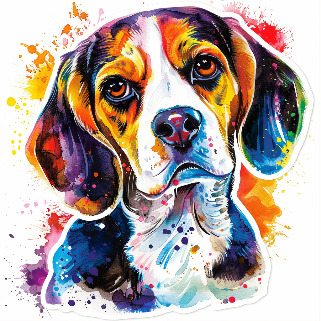 Beagle dog Vinyl Decal Sticker for Car, Laptop, Tumbler and more # F012156