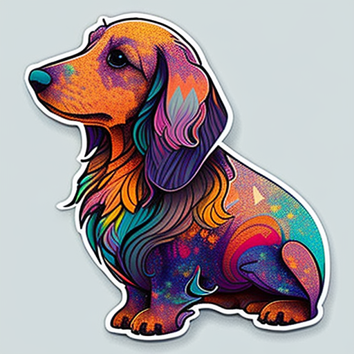 Heartcore Dachshund Dog Vinyl Decal Sticker for Car, Laptop, Tumbler and more # F012709
