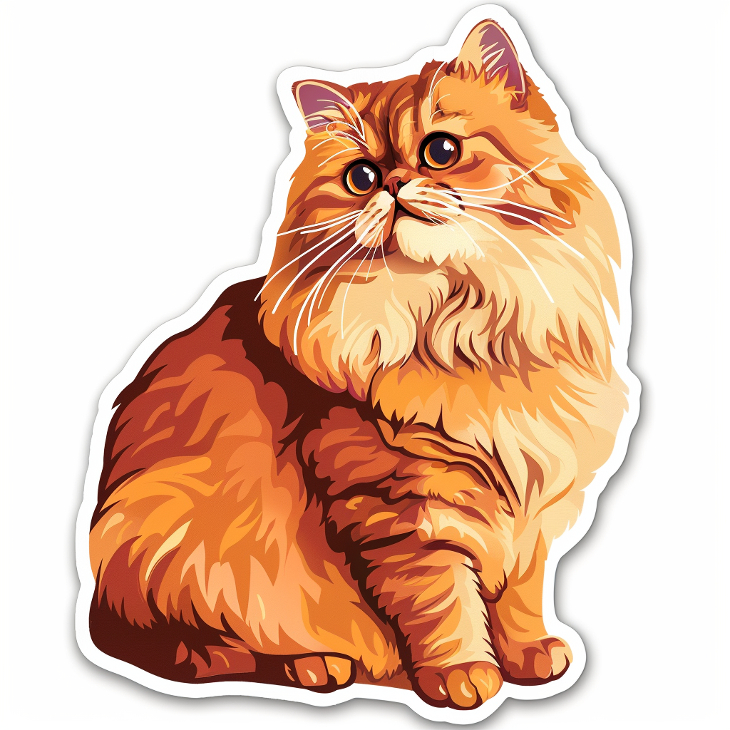 Persian cat Vinyl Decal Sticker for Car, Laptop, Tumbler and more # F07636
