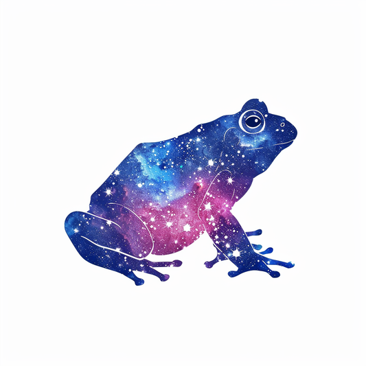 Sticker of a Frog galaxy majestic Expressive surreal Vinyl Decal Sticker for Car, Laptop, Tumbler and more # F016675