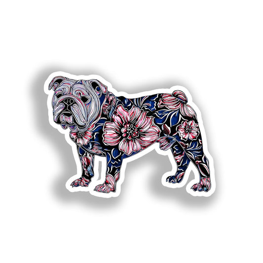 Bulldog English Dog Vinyl Decal Sticker for Car, Laptop, Tumbler and more # A018925-4" x 4"