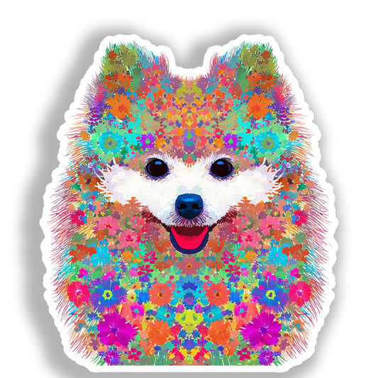 Pomeranian Dog Vinyl Decal Sticker for Car, Laptop, Tumbler and more # A017233-4" x 4"