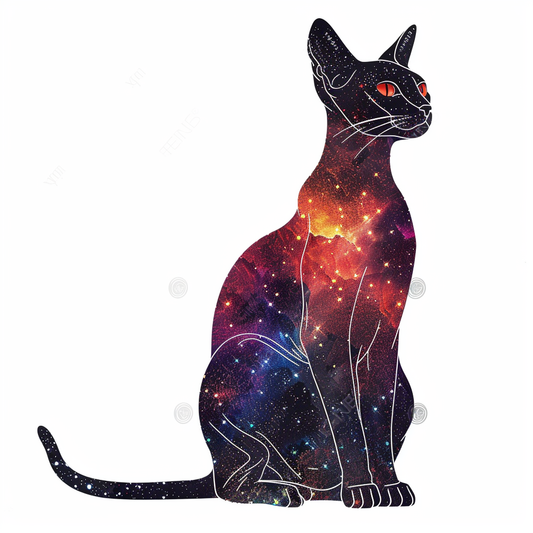 Abyssinian Cat astronaut majestic Expressive surreal Vinyl Decal Sticker for Car, Laptop, Tumbler and more # F021214-4" x 4"