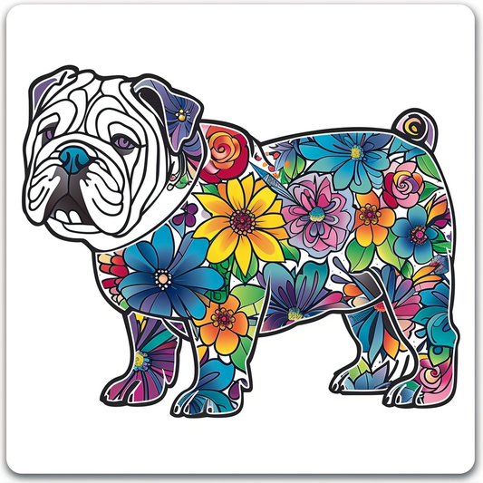 Bulldog Dog majestic Expressive surreal Vinyl Decal Sticker for Car, Laptop, Tumbler and more # F017614
