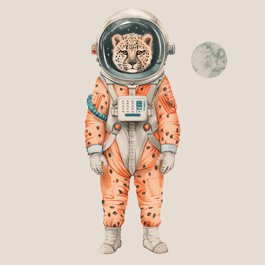 Leopard majestic Expressive surreal Vinyl Decal Sticker for Car, Laptop, Tumbler and more # F022513