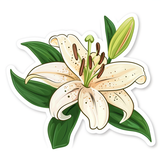 Lily flower majestic Expressive surreal Vinyl Decal Sticker for Car, Laptop, Tumbler and more # F023295