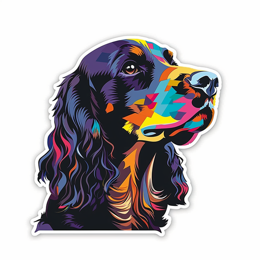 Sticker of a Cocker Spaniel Dog majestic Expressive surreal Vinyl Decal Sticker for Car, Laptop, Tumbler and more # F020121