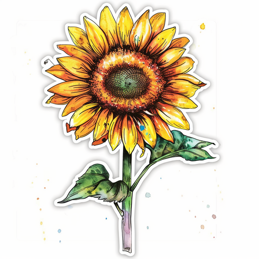 Sunflower  Vinyl Decal Sticker for Car, Laptop, Tumbler and more # F023368