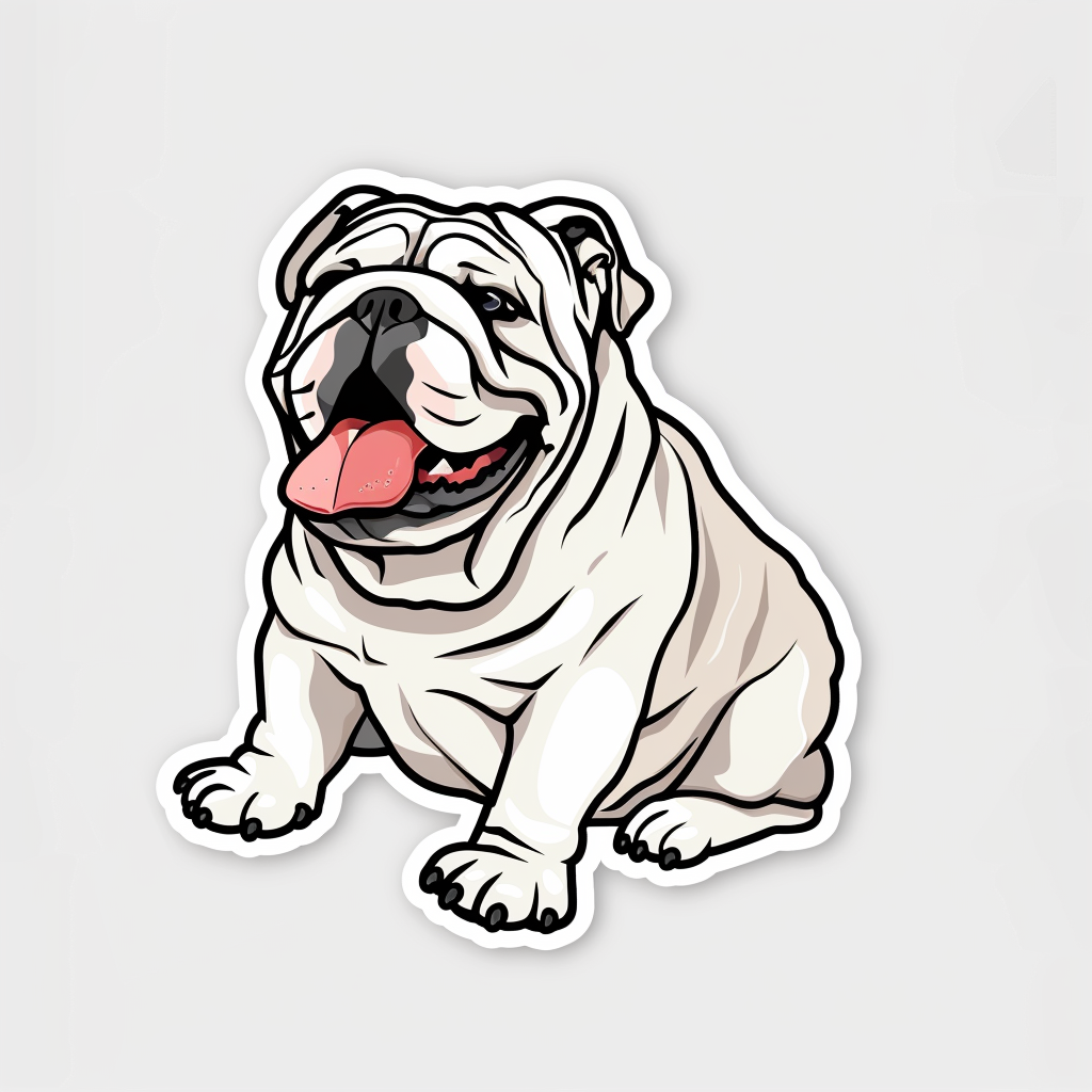 Bulldog Dog majestic Expressive surreal Vinyl Decal Sticker for Car, Laptop, Tumbler and more # F017368