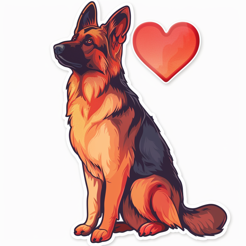 German Shepherd Dog Vinyl Decal Sticker for Car, Laptop, Tumbler and more # F011371