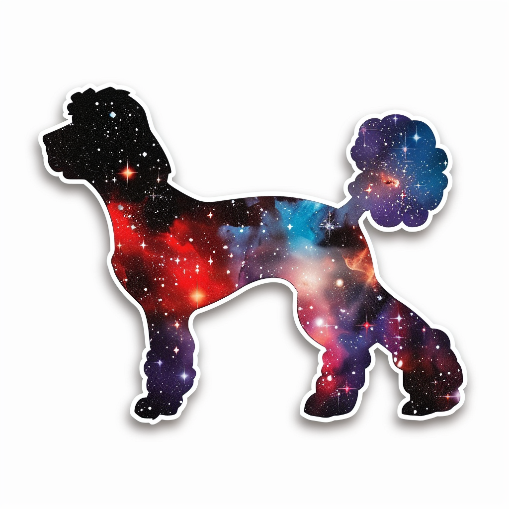 Poodle Dog galaxy Vinyl Decal Sticker for Car, Laptop, Tumbler and more # F012424