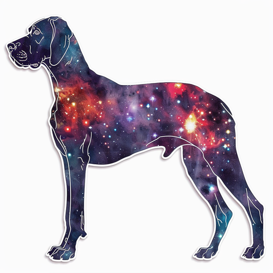 Adorable Great Dane Dog Expressive surreal Vinyl Decal Sticker for Car, Laptop, Tumbler and more # F017904